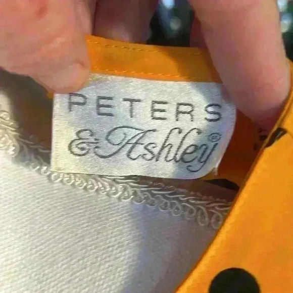 Peters and Ashley polka dot blouse size 14 NWOT. Black and orange short sleeve - Picture 14 of 15